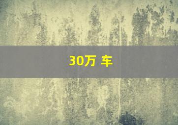 30万 车